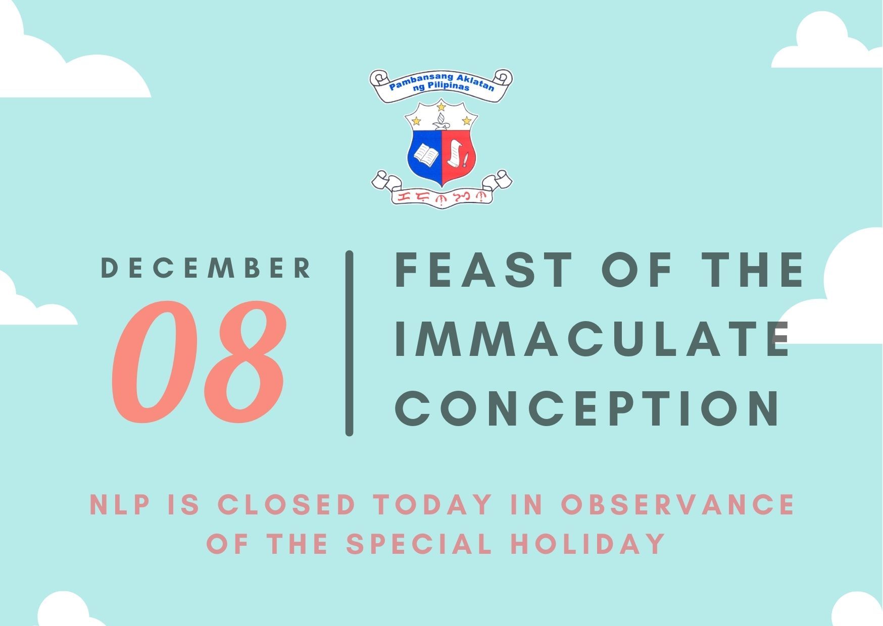 December 8 is the Feast of the Immaculate Conception – National Library