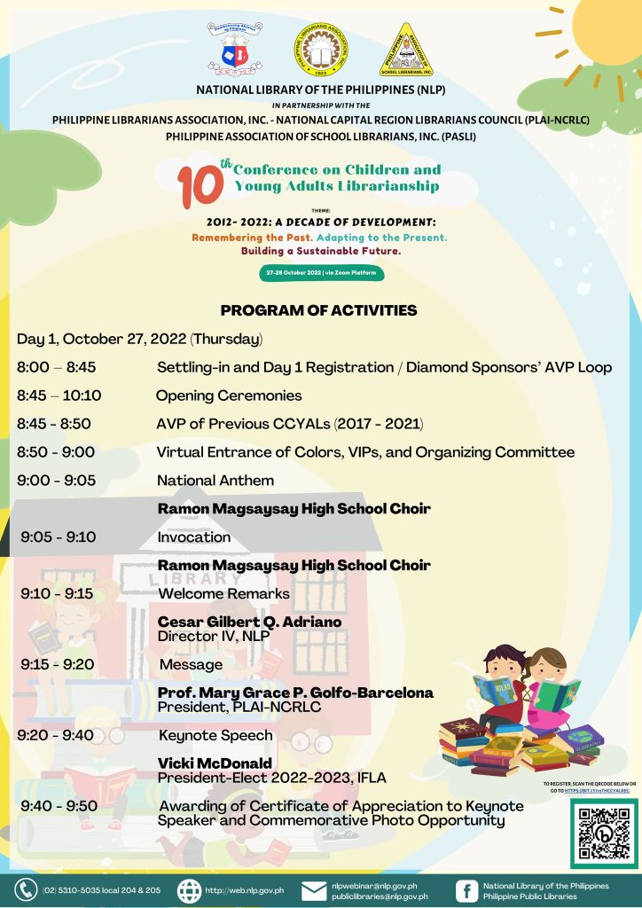 Program of Activities: 10th Conference on Children & Young Adult ...